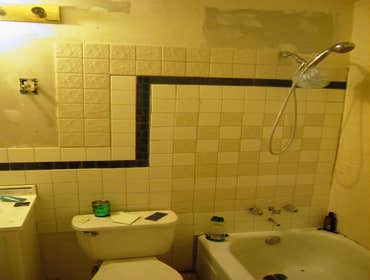4x4 and 2x2 tile handyman project
