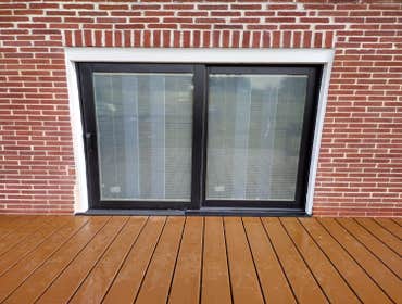 Sliding glass door install in brick home, structural work