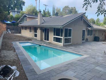 Pool Our returning client wanted a pool, we designed and built him one.