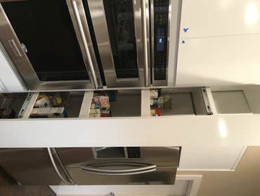 Cabinets with pull out built in Large spice