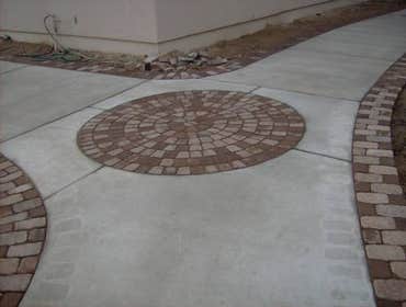 Paved concrete design.