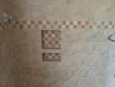 All Skill Construction, LLC Project new tub, ceramic tile, and painting.