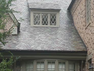 Slate roof installed