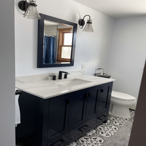 Bathroom Remodel We completely remodeled this bathroom in an older 1950s home.