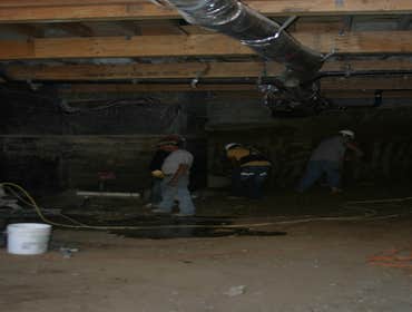Pacific Palisades Install an additional 300 square feet of basement under the existing two story section of the home.