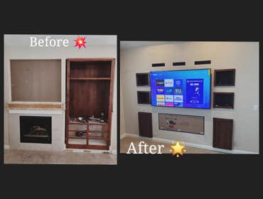 Photos by Linear Star Construction LLC #4 Fire Place Conversion