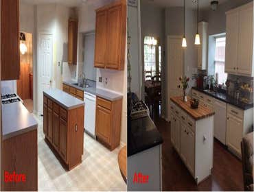 remodel job from Painting Services By Steve before and afters of remodel job in Katy