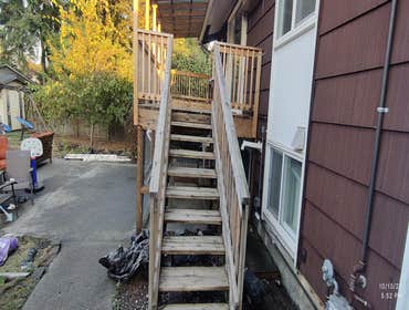 Saul's Quality Painting LLC Project #1 Initially Just a repainting of the home, later the client asked to add the painting of the deck to the job agree