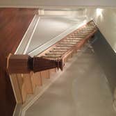 A restored stair and rail