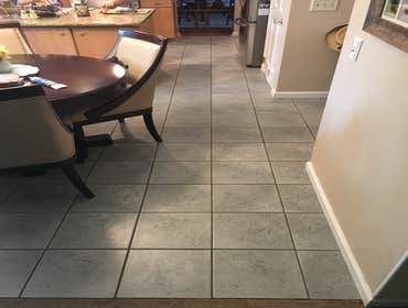 REMOVAL OF EXISTING TILE FLOOR IN DINNETEKITCHEN AND FOYER, CARPET REMOVAL AND INSTALL OF NEW VINYL PLANK FLOOR. NEW 13X13 TILE