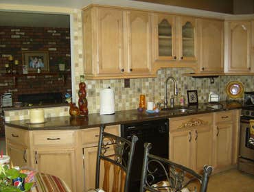 Kitchen Remodel This was a kitchen with no cabinet space..We sat down with the homeowner and gave our opinion..They accepted the layout(of course they 