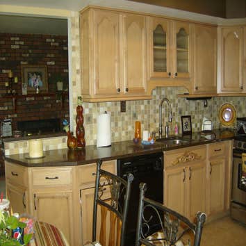 Kitchen Remodel This was a kitchen with no cabinet space..We sat down with the homeowner and gave our opinion..They accepted the layout(of course they 