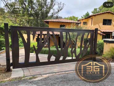 Custom Laser Cut Automatic Gate Installation in Oakland, California Upgrade your property's security and curb appeal with a custom laser cut automatic 