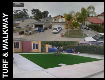 ARTIFICIAL TURF & CONC.WALKWAY