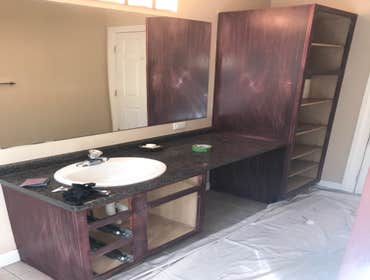 Photos by Vision Coatings LLC #1 Before and Afters of 3 vanity repaints
