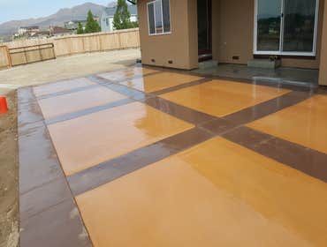Photo(s) from Azzarello's Truck-N-Hoe Custom Patio With integral Colors