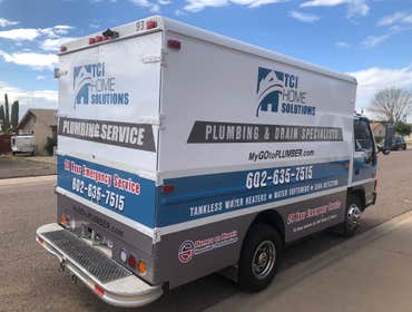 TCI Home Solutions Plumbing Truck