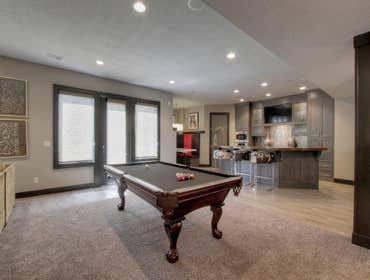 Basement Bar and Pool Table