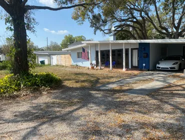 Winter Park Remodel-Mid Century Modern Before and after; full remodel, install rectified tile flooring, full paint, completely new kitchen with quartz 