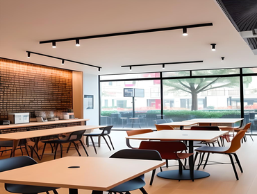 Urban Oasis We’re proud to present the renovation of our modern study cafe, designed with sophistication and comfort in mind. The perfect for focused w