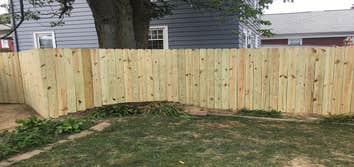 Wood fencing