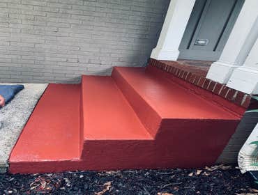 Finished Painting Concrete Steps!!!