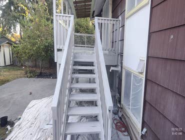 Saul's Quality Painting LLC Project #1 Initially Just a repainting of the home, later the client asked to add the painting of the deck to the job agree