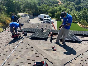 Residential Solar 18.5 kW rooftop solar PV system and 320 amp electrical service panel upgrade