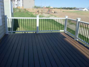 TREX deck with hidden fastener