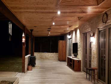 Patio Cover Cedar Tongue and Groove Ceiling
