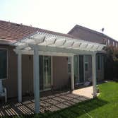 Duralum Patio Cover DURALUM performs like real wood can't and
unlike real wood, DURALUM shade structures
will not burn, attract termites, crack, peel