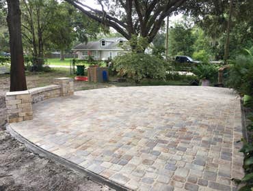 Backyard hardscape