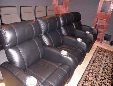 Photos from Vh improvement inc transforms a room in the basement into a media room