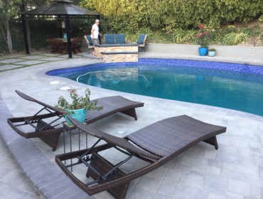 Pool, pavers & fire pit