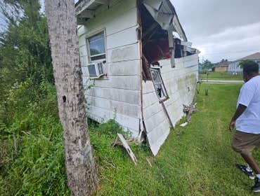 Hurricane Damaged Home This home was damaged by a hurricane, owner is a disabled senior. QCP stepped in to assist the owner.