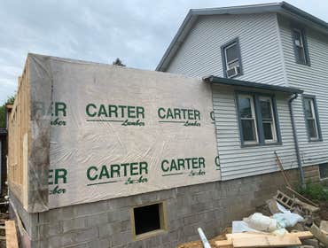 Photos by C.S Remodeling & Construction #1 Dust protection and entry to home protection temporary wall built to prevent anyone or anything from getting
