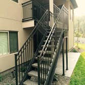 stairway, railing, and steps