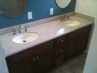 Major Over haul Took an old out dated bathroom and added some much need style to it
