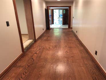 Brown and Creme Color Palette for an Uncluttered Corridor