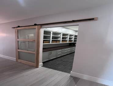 Lalonde residence Delivered and Installed 17 custom ambrosia maple doors, and bored handle and deadbolt holes.
