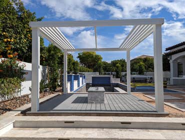 4K Aluminum Lattice Pergola with Design Panels
