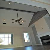 Vaulted ceiling w/shiplap