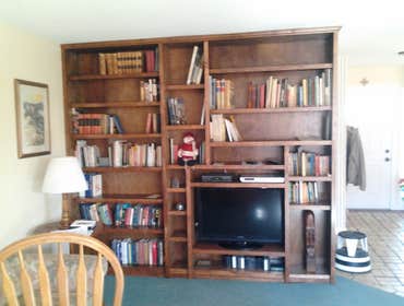 Bonnie's House These are some cabinets we built and refaced to match. We also built a custom bookcase in a room off of the kitchen. and we built the c