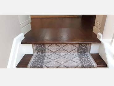 Hauppauge - Sand, Antique Brown Stain and 2 coats satin oil base polyurethane