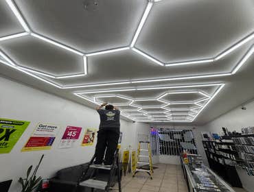 Hex Garage, Barbershop, Smokeshop, Storefront LED Lights