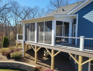 Screened Porch with Elevated Composite Deck