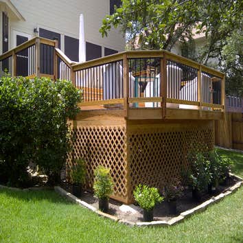 Elevated deck area