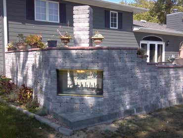 outside fireplace