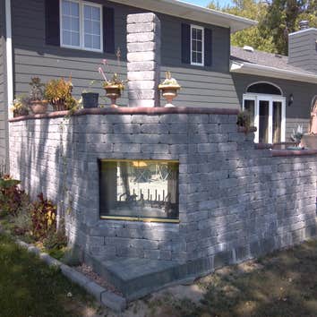 outside fireplace