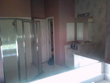 Jacobson bathroom rennovations Project details, complete bathroom renovation, wall paper removal, shower redesign, millworks, granite counters, stone m